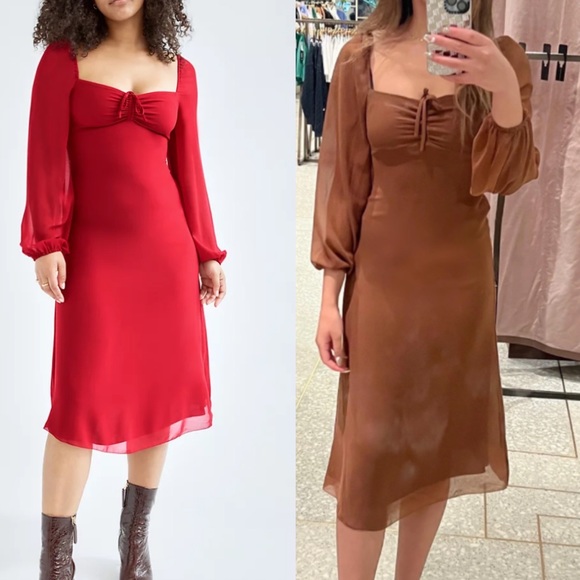 wilfred jacqueline dress epicurean brown NEW WITH TAGS - Picture 1 of 9